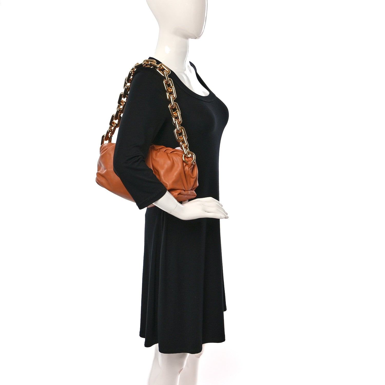 Bottega Veneta Calfskin The Pouch Chain Clay 2 of 8