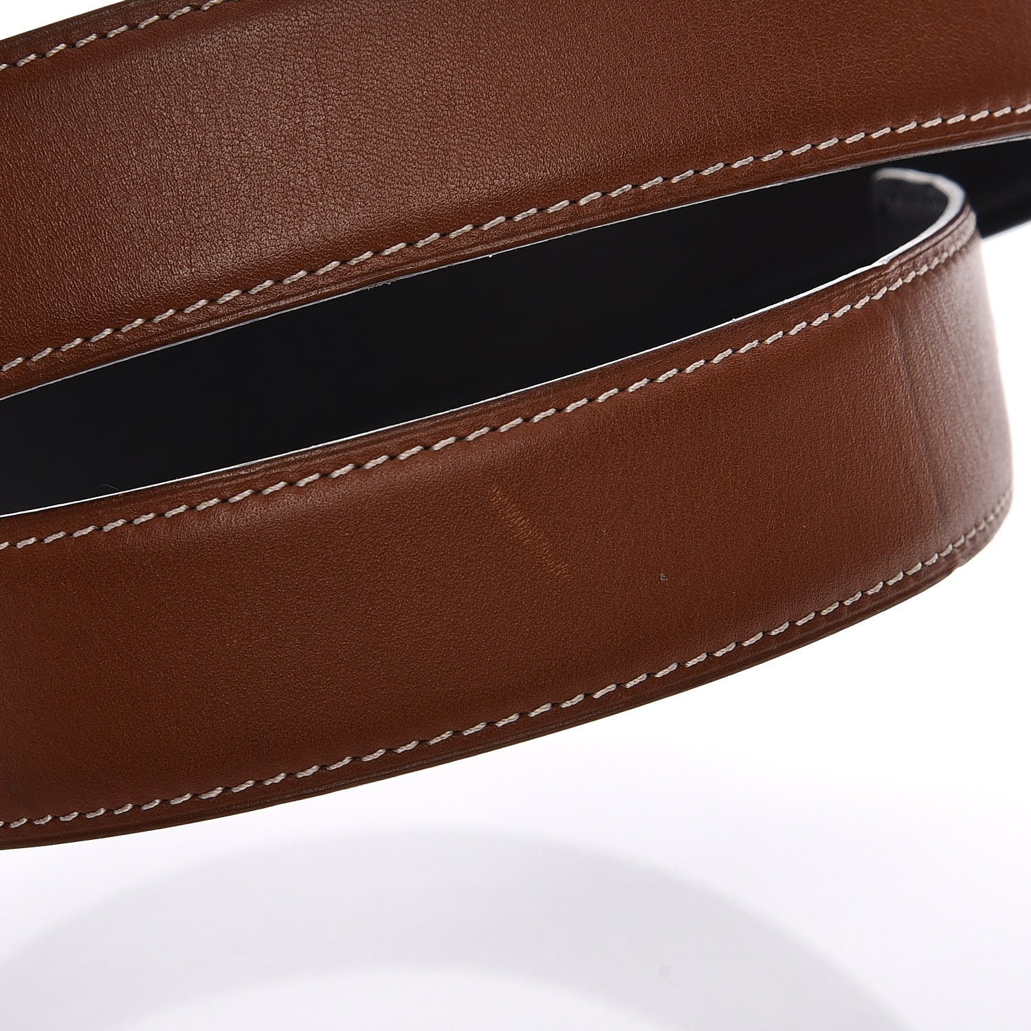 Hermes Barenia Chamonix 32mm Belt Strap 90 Fauve Black 8 of 9