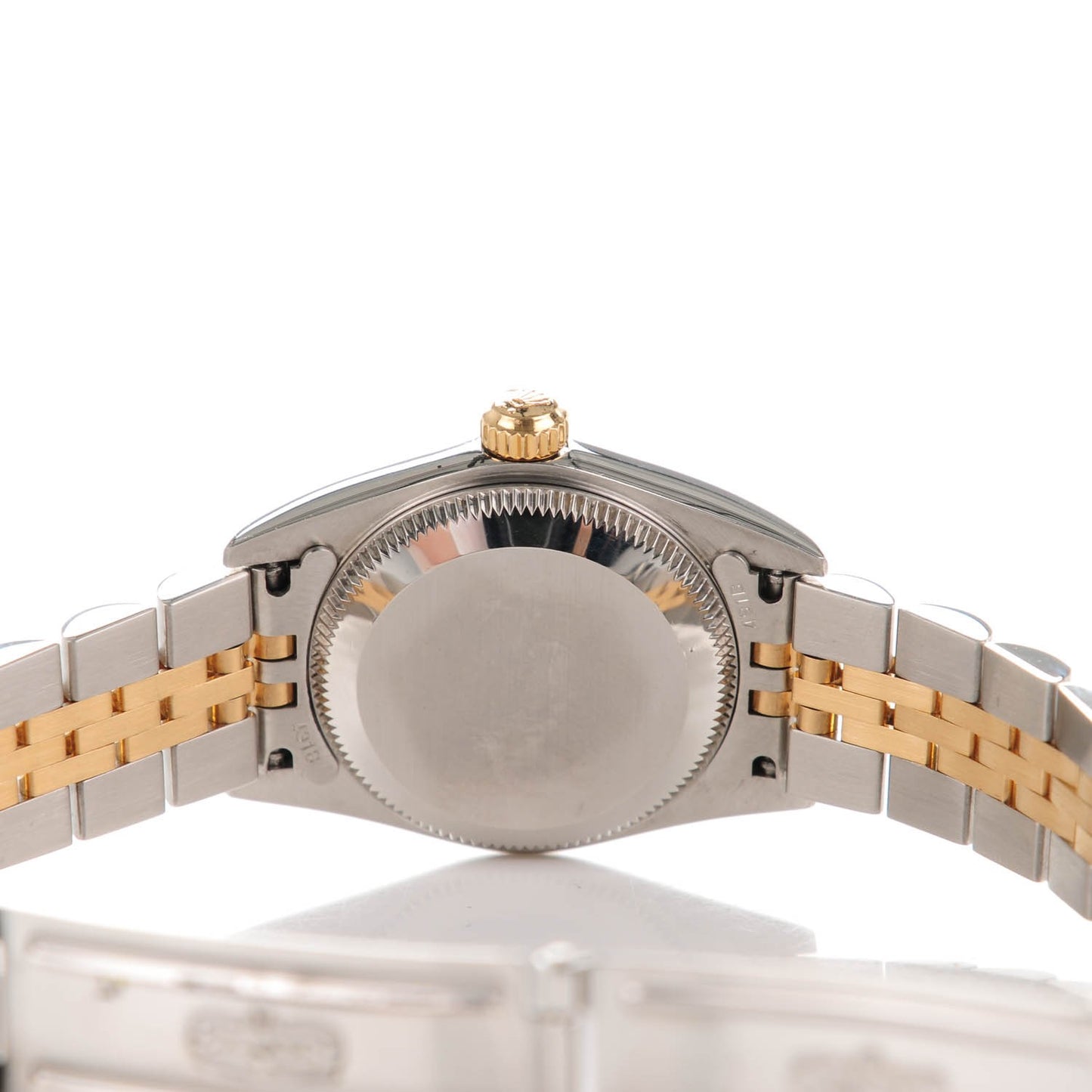 Stainless Steel 18K Yellow Gold 24mm Oyster Perpetual Watch White Roman 76183