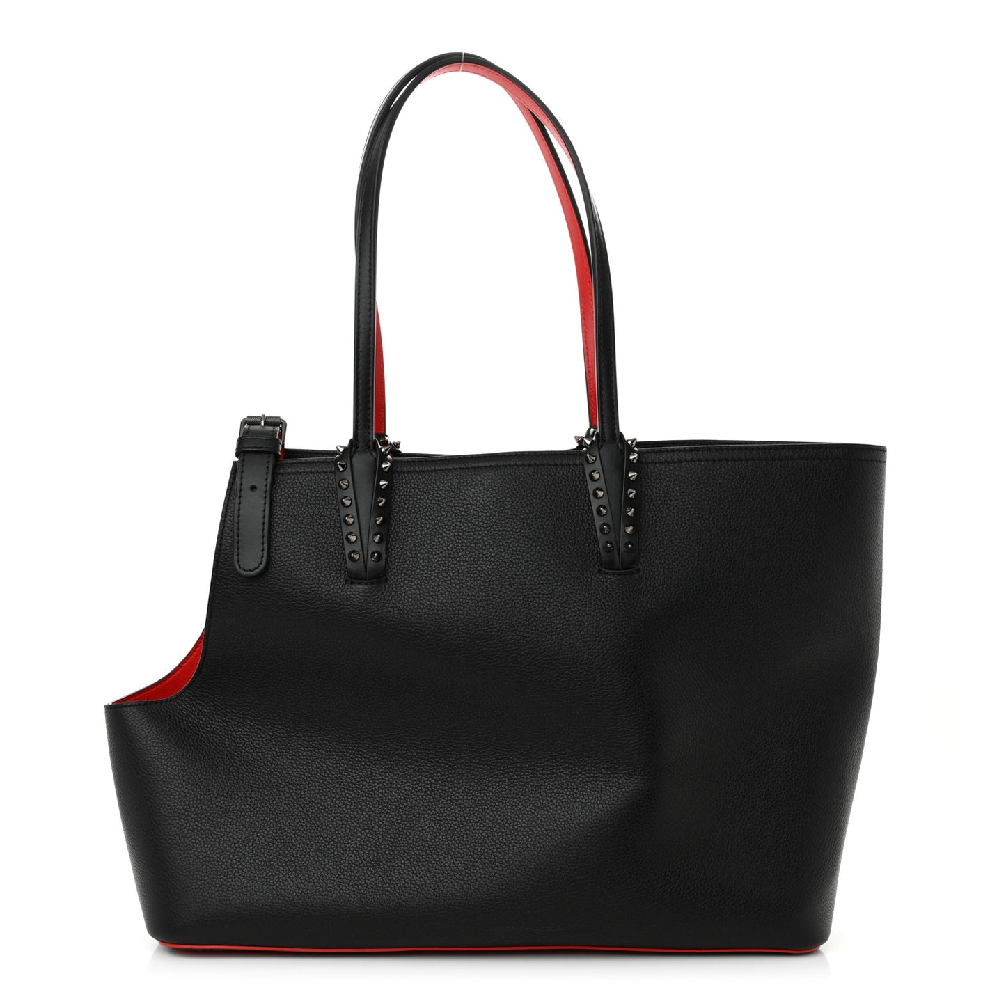 Calfskin Spikes Cabawouaf Dog Carrier Tote Black