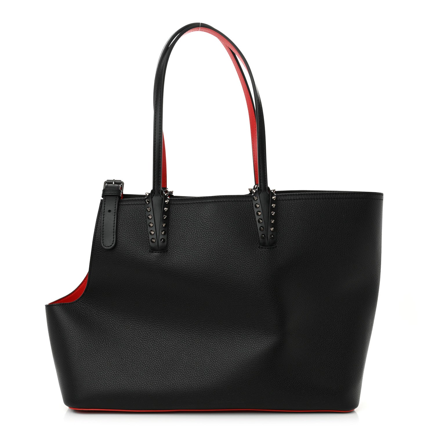 Christian Louboutin Calfskin Spikes Cabawouaf Dog Carrier Tote Black 1 of 10