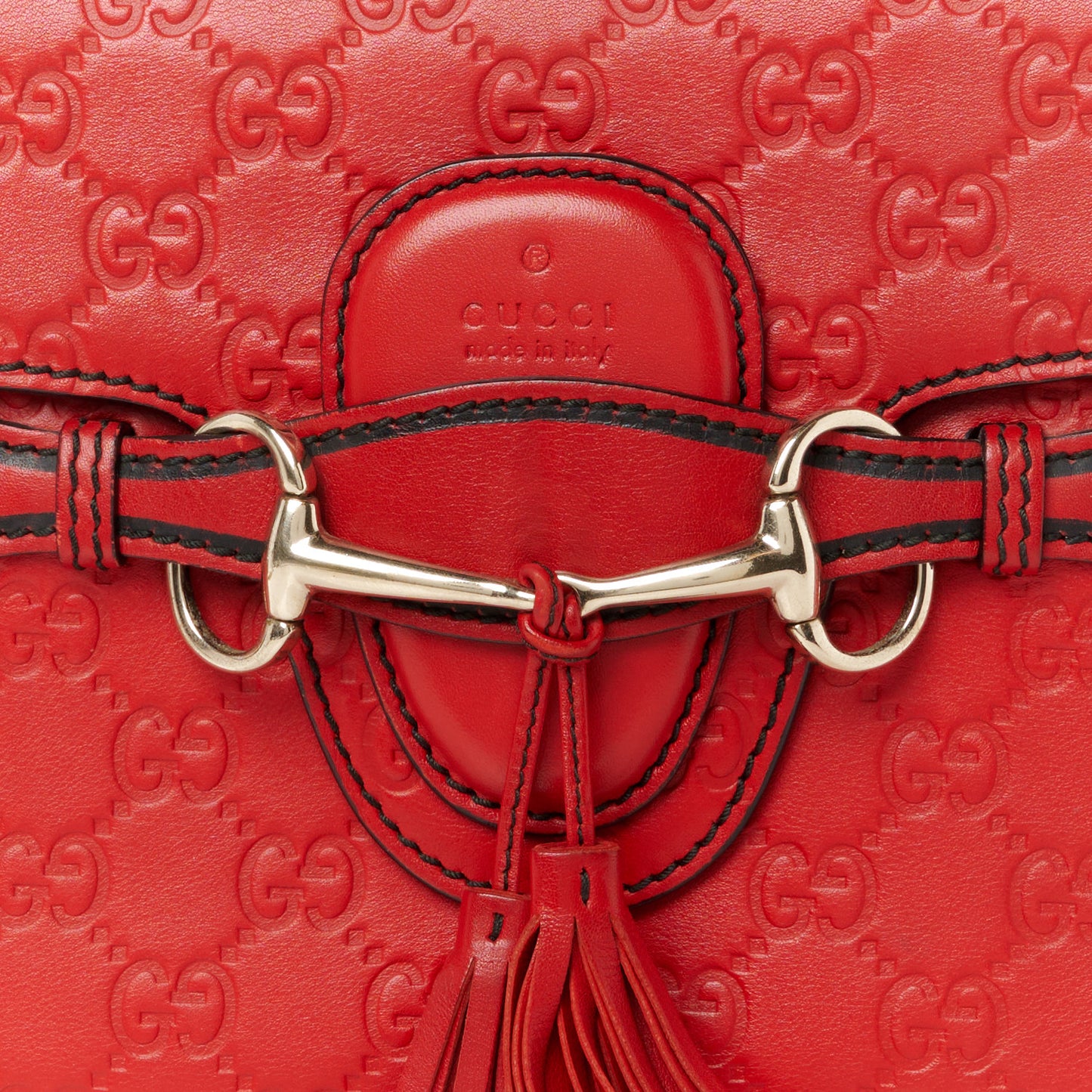 Guccissima Medium Emily Chain Shoulder Bag Red