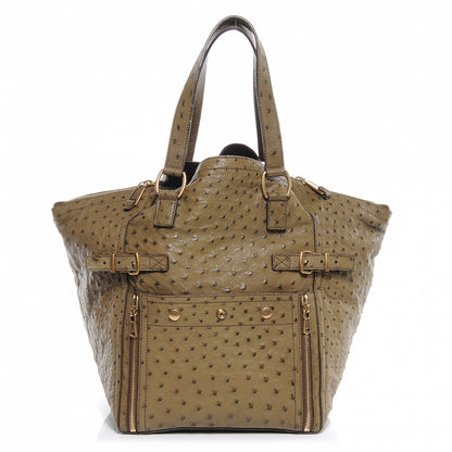 Saint Laurent Ostrich Medium Downtown Olive 1 of 7