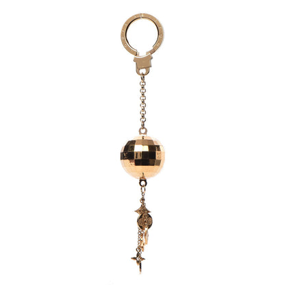 Louis Vuitton Mirror Ball Disco Key Holder Chain Ring Gold 1 of 3