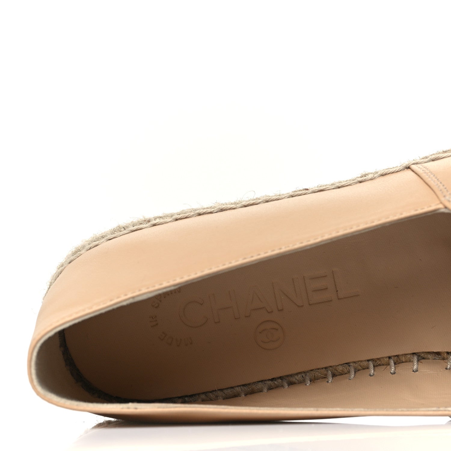 Chanel Lambskin CC Espadrilles 39 Beige Black 7 of 9