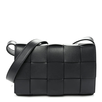 Bottega Veneta Lambskin Maxi Intreccio Small Cassette Crossbody Bag Ardoise Glacier 1 of 9