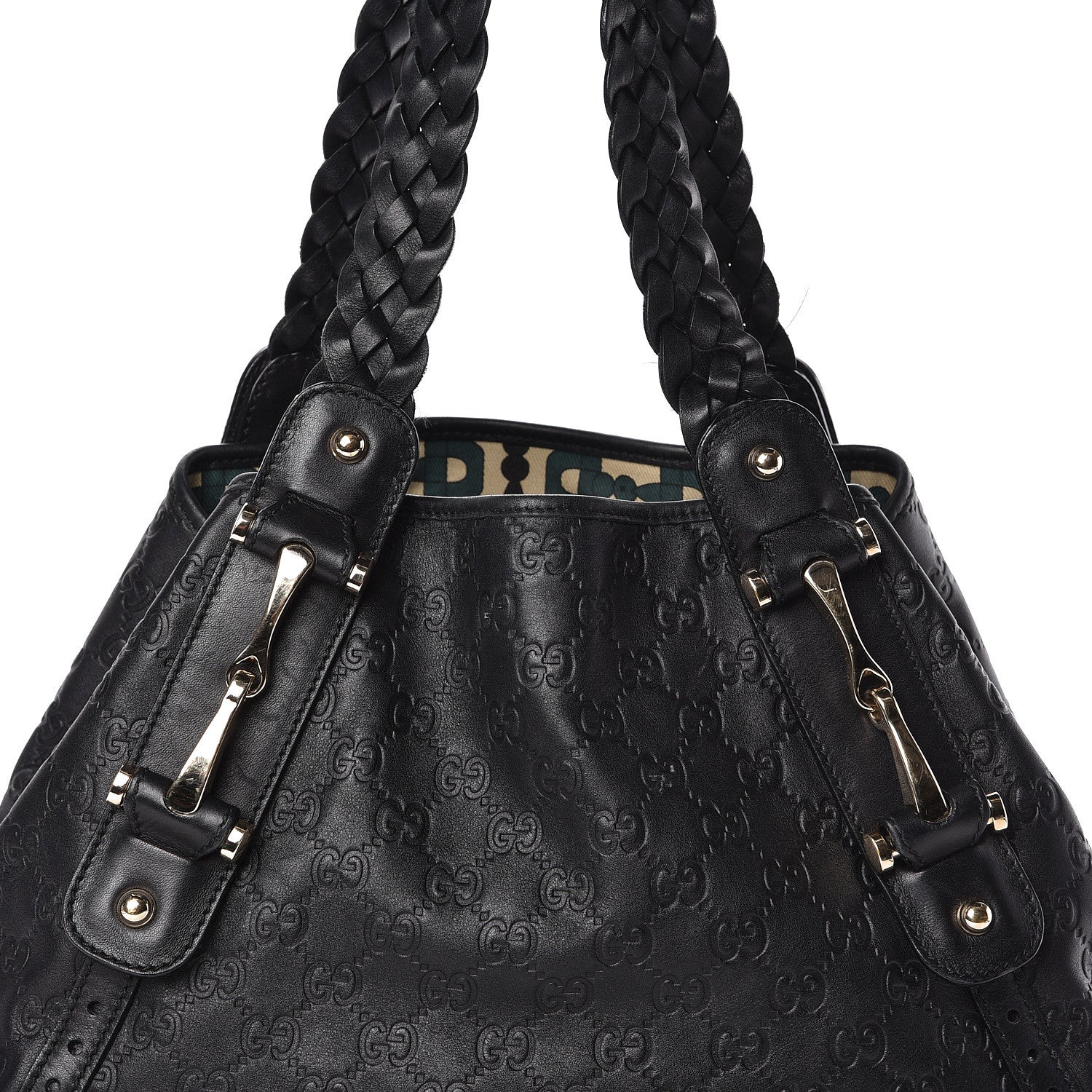 Gucci Guccissima Small Pelham Shoulder Bag Black 8 of 11