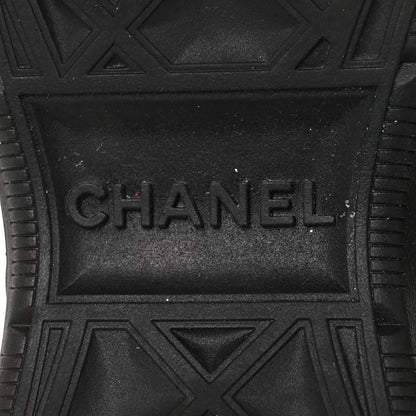 Chanel Suede Calfskin Mixed Fibers CC Sneakers 39.5 Black 7 of 8