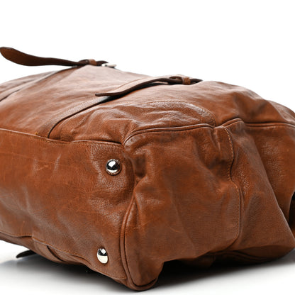 Prada Washed Buffalo Frame Bag Brandy 8 of 9