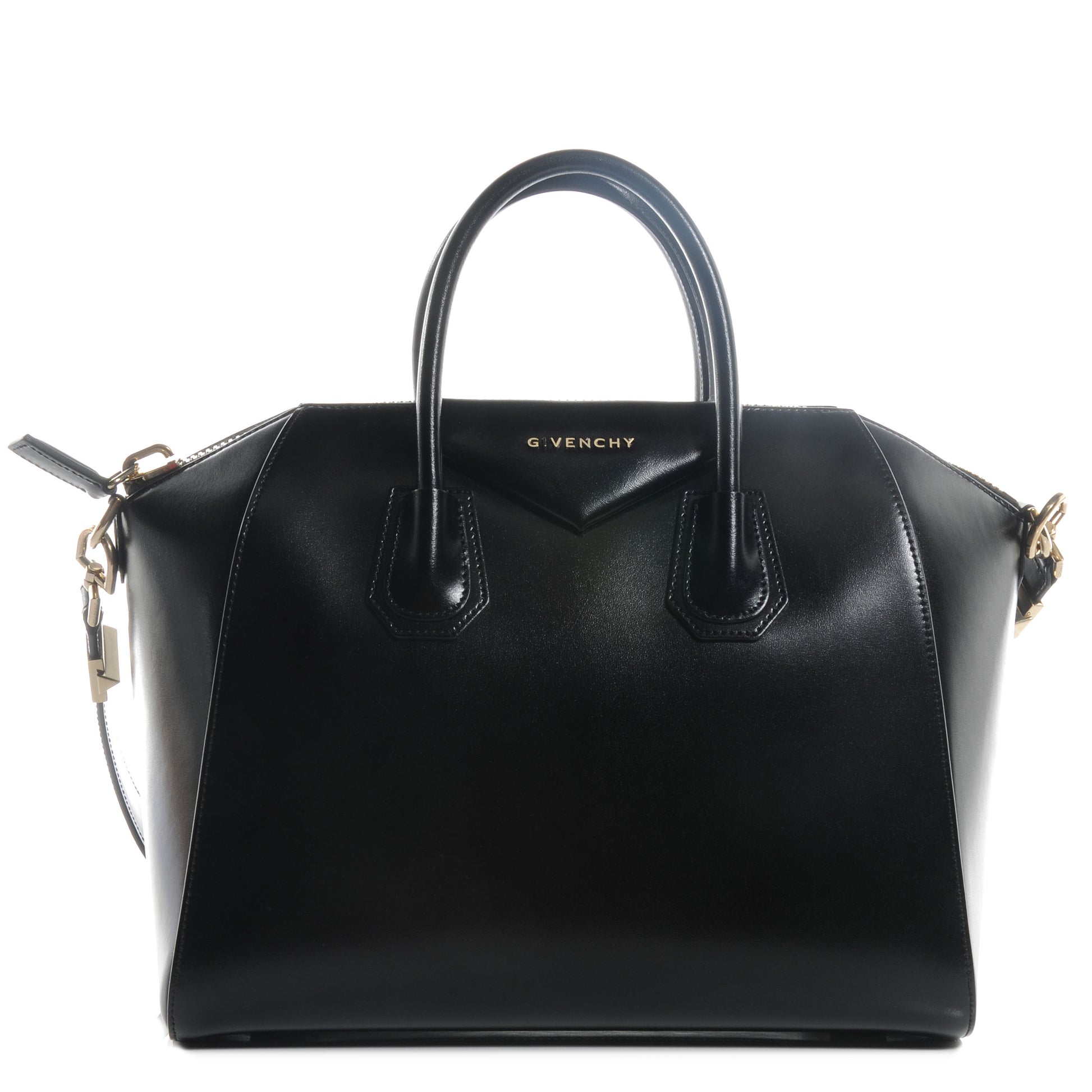 Givenchy Shiny Lord Calfskin Medium Antigona Black 1 of 10