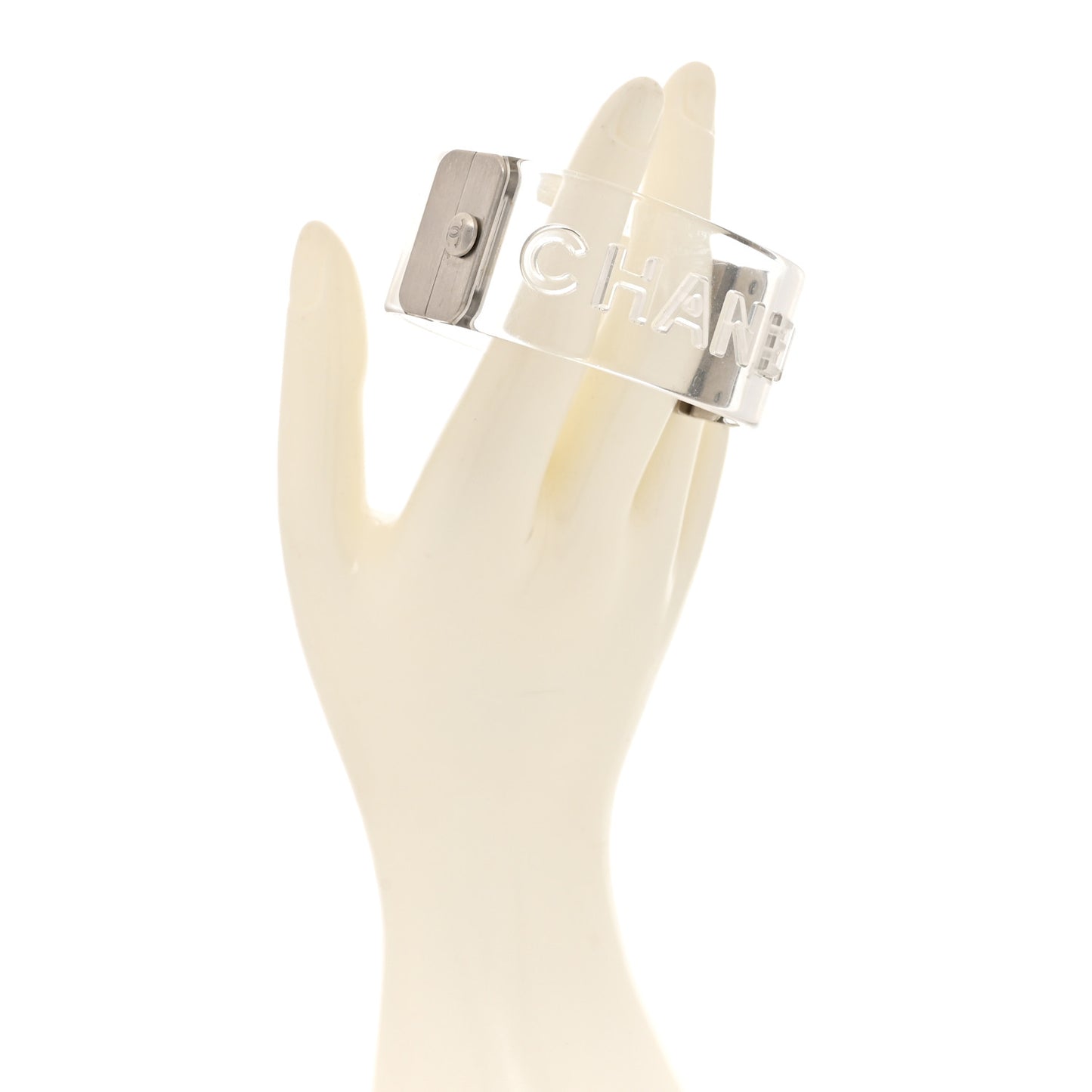 Metal Resin Logo Cuff Transparent