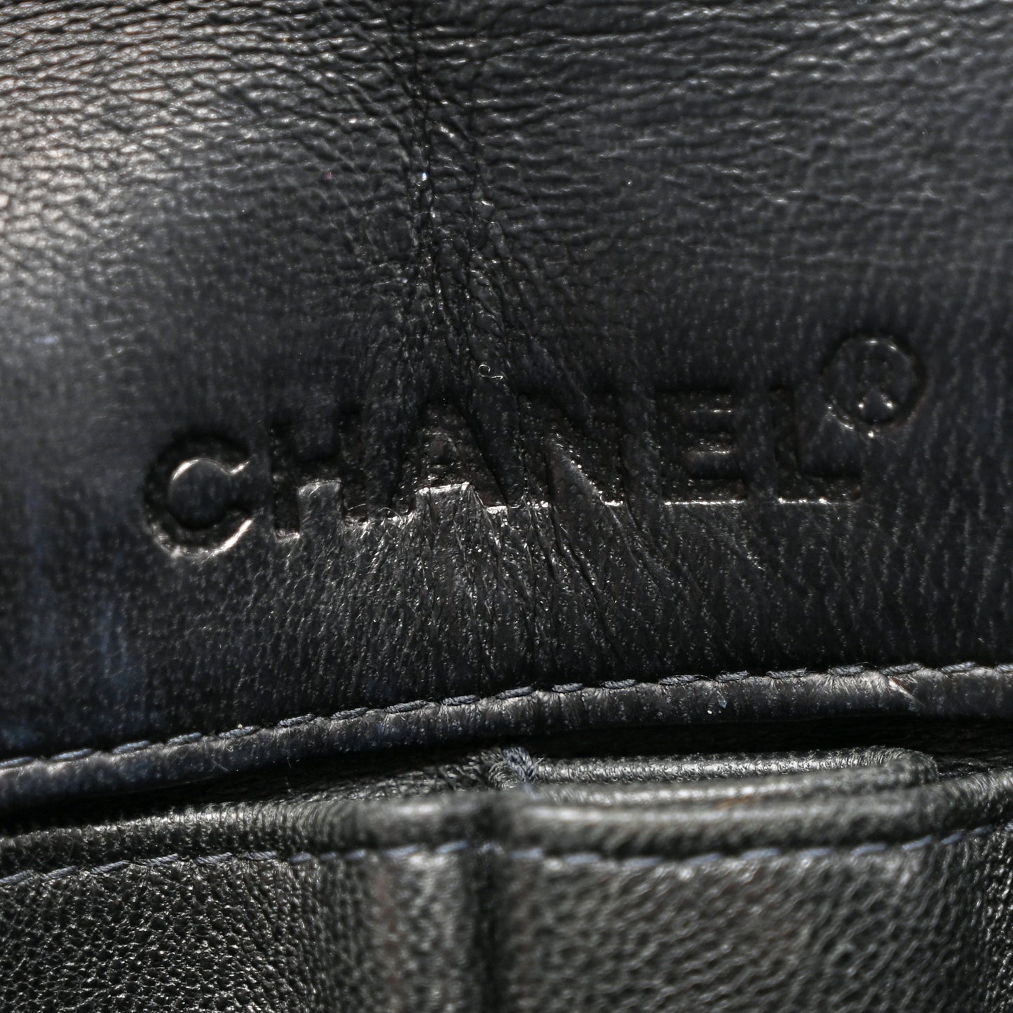 Lambskin East West Chocolate Bar Flap Black