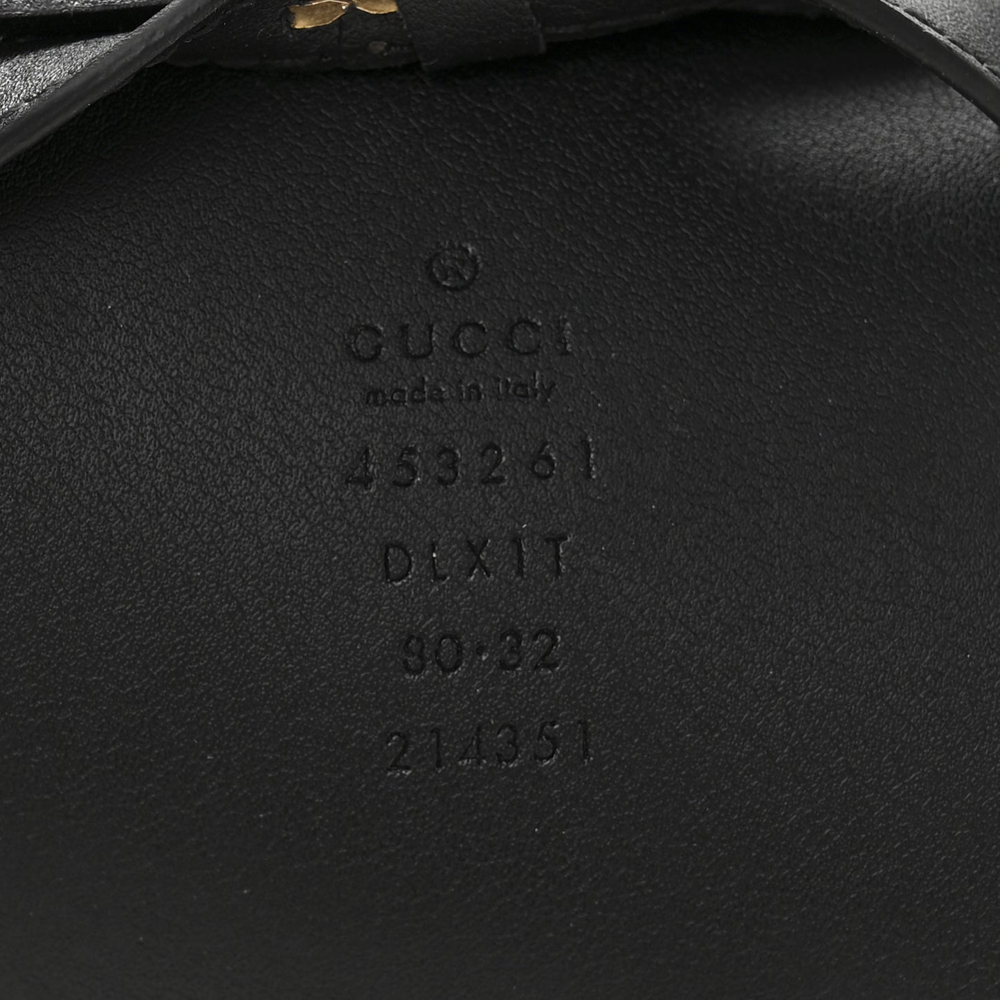 Moon Calfskin Pearl Double G 70mm Belt 80 32 Black Cream