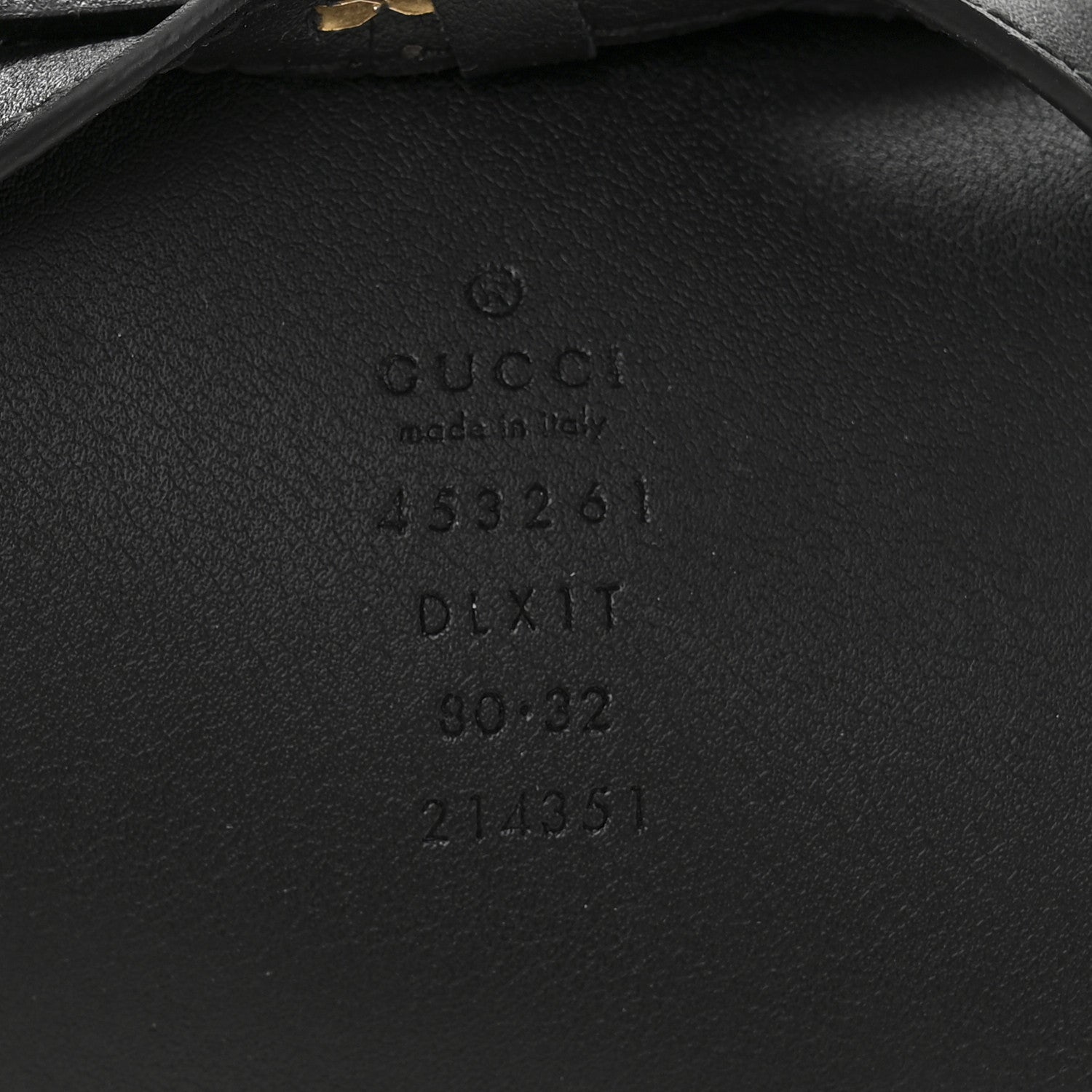 Gucci Moon Calfskin Pearl Double G 70mm Belt 80 32 Black Cream 5 of 7