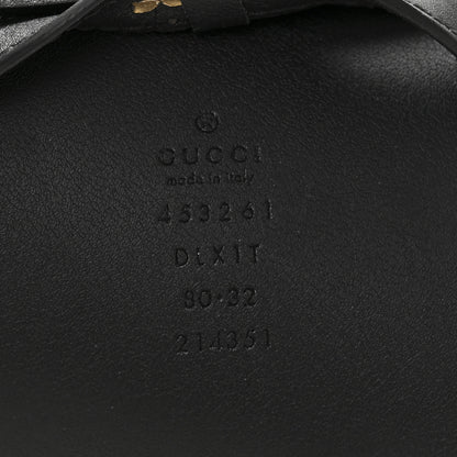 Gucci Moon Calfskin Pearl Double G 70mm Belt 80 32 Black Cream 5 of 7