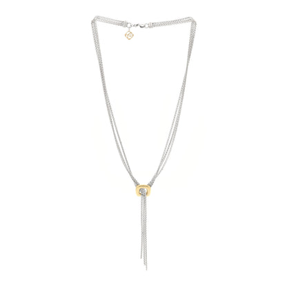 David Yurman Sterling Silver 18K Yellow Gold Lariat Waterfall Necklace 3 of 4