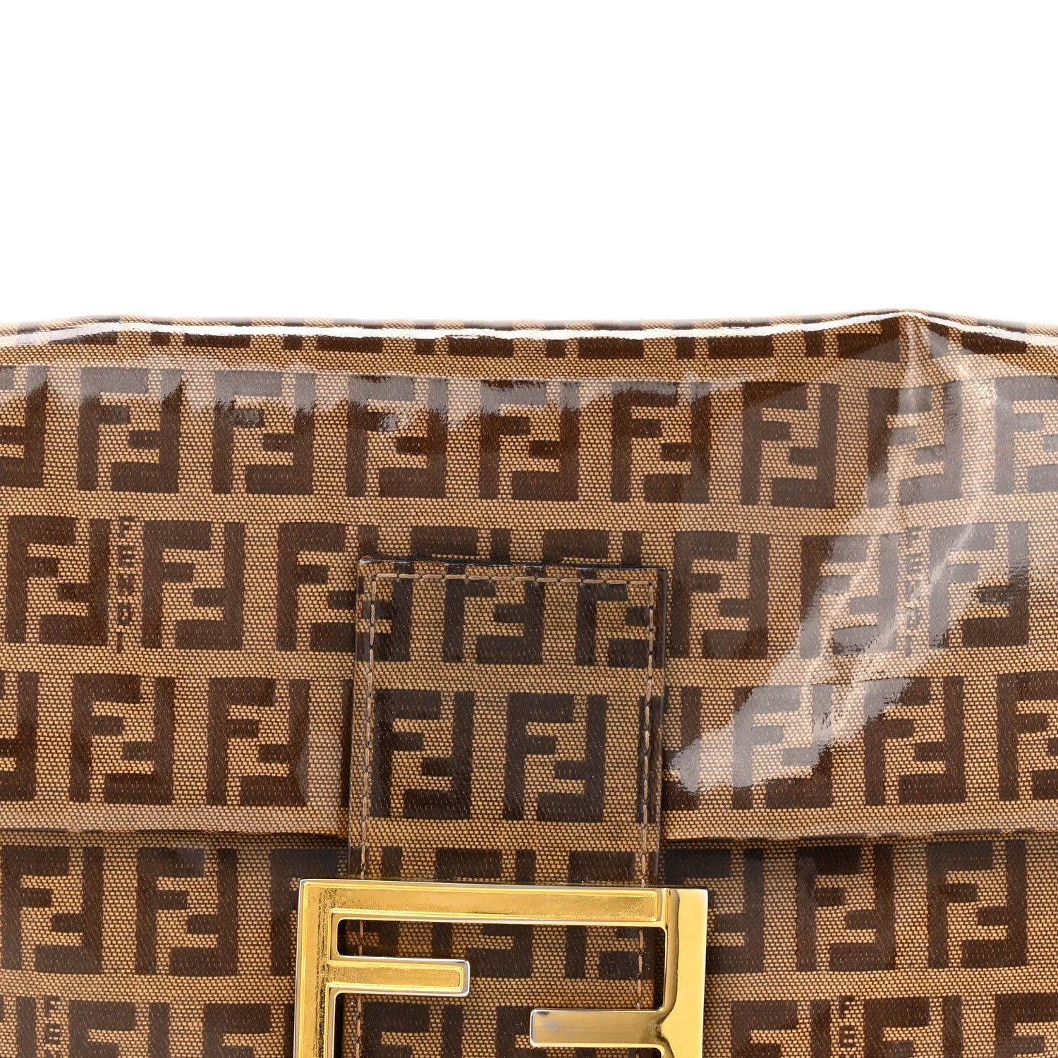 Fendi Vinyl Zucchino Baguette Tobacco 8 of 10