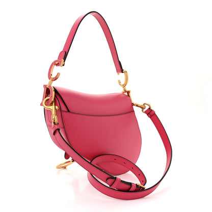 Christian Dior Smooth Calfskin Saddle Bag With Strap Fuchsia 3 of 11