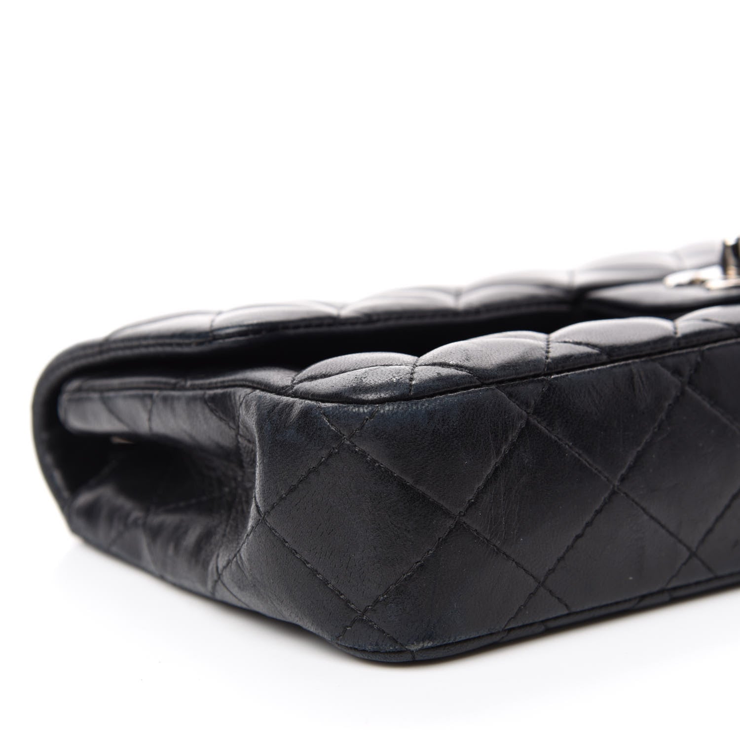 Chanel Lambskin Quilted East West Flap Black 6 of 12