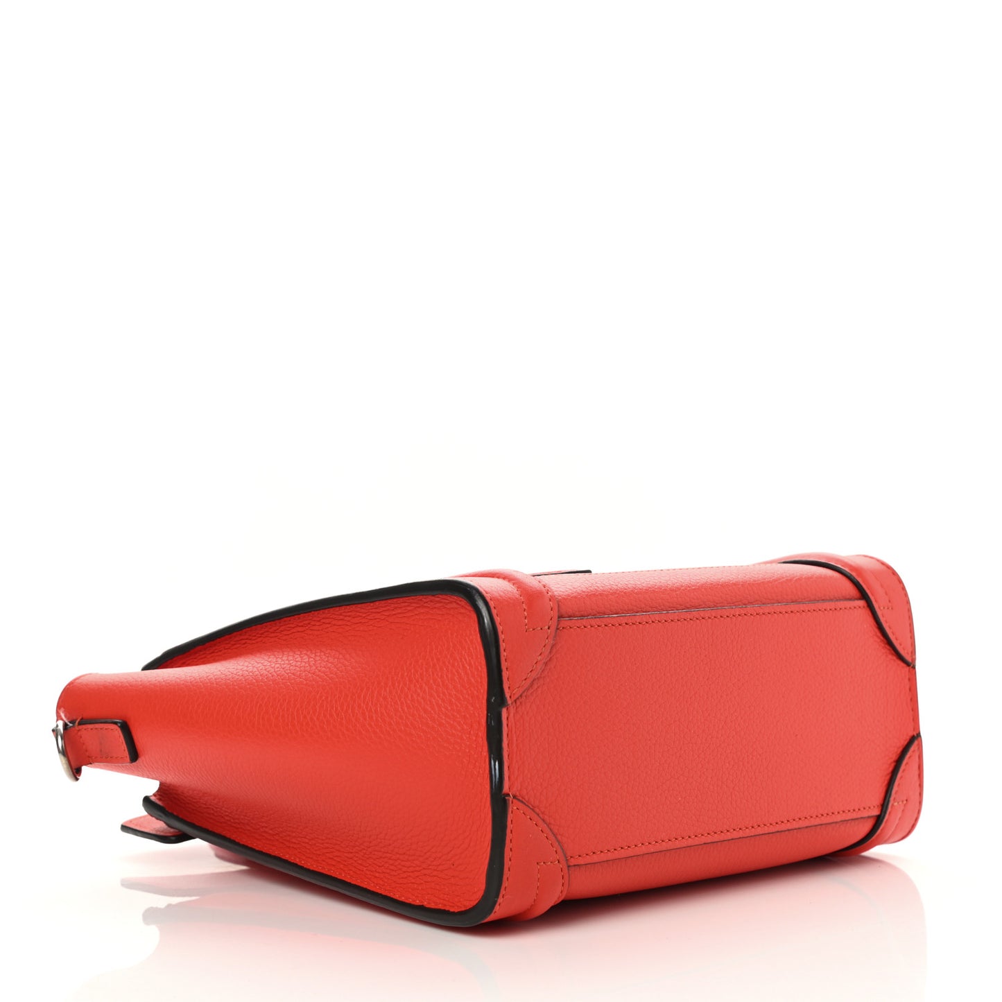 Drummed Calfskin Nano Luggage Coquelicot