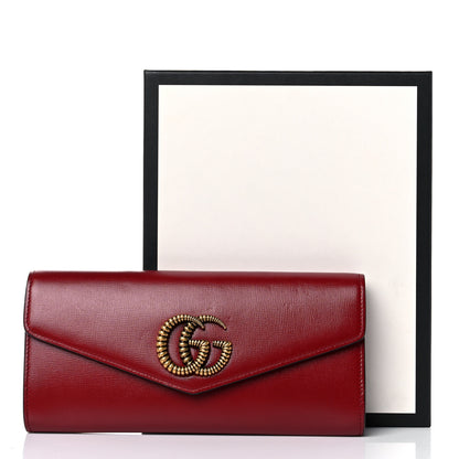 Gucci Textured Calfskin Torchon GG Broadway Envelope Clutch Romantic Cherry 11 of 11