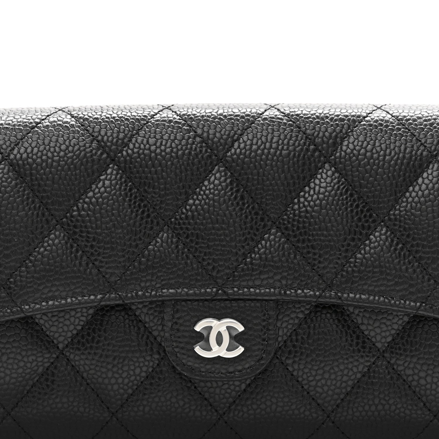 Chanel Caviar Quilted Large Gusset Flap Wallet Black 9 of 9