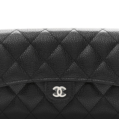 Chanel Caviar Quilted Large Gusset Flap Wallet Black 9 of 9