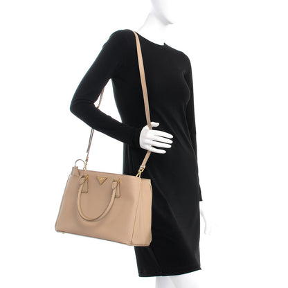 Prada Saffiano Lux Medium Tote Sabbia 2 of 9