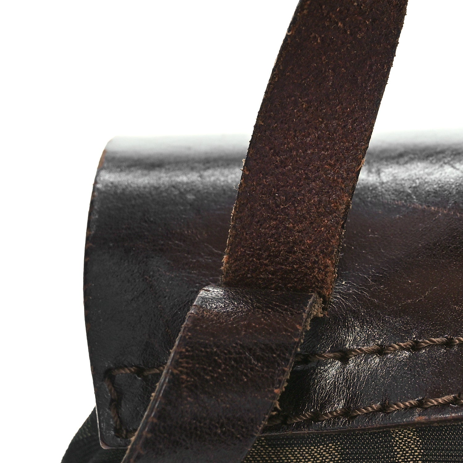 Fendi Zucca Drawstring Flap Backpack Tobacco 10 of 13