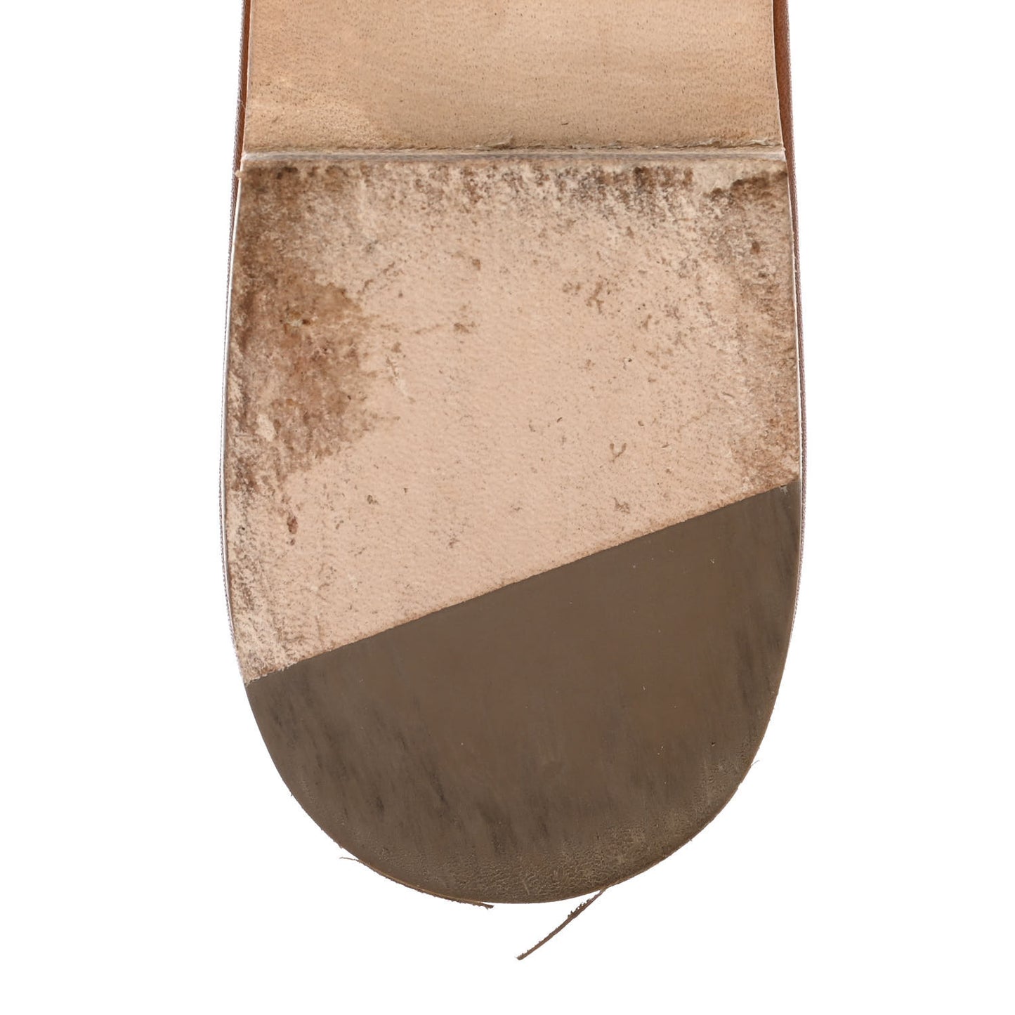 Calfskin Tribute 05 Slide Sandals 37 Amber