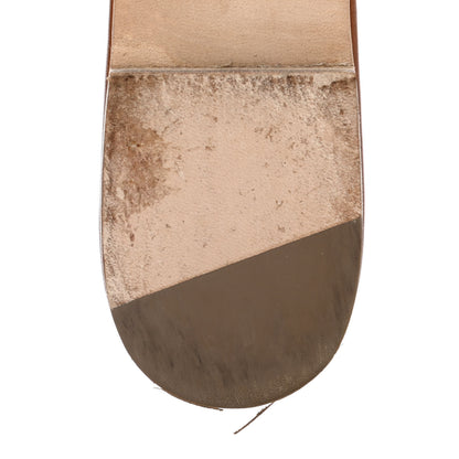 Saint Laurent Calfskin Tribute 05 Slide Sandals 37 Amber 9 of 15