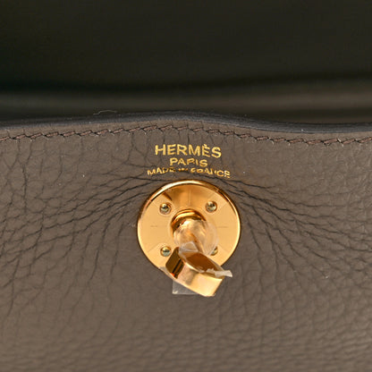 Hermes Taurillon Clemence Mini Lindy 20 Etain 6 of 11