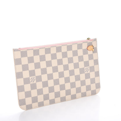 Louis Vuitton Damier Azur Neverfull MM GM Pochette Rose Ballerine 3 of 8