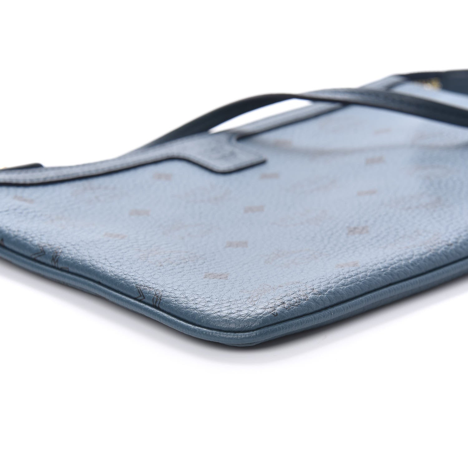 MCM Visetos Project Reversible Tote Pouch Teal 6 of 9