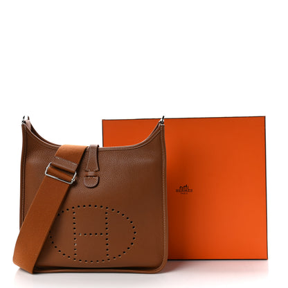 Hermes Taurillon Clemence Evelyne III PM Gold 10 of 10