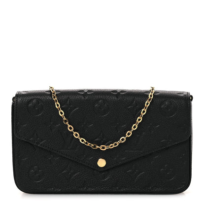 Louis Vuitton Empreinte Pochette Felicie Chain Wallet Black 1 of 11
