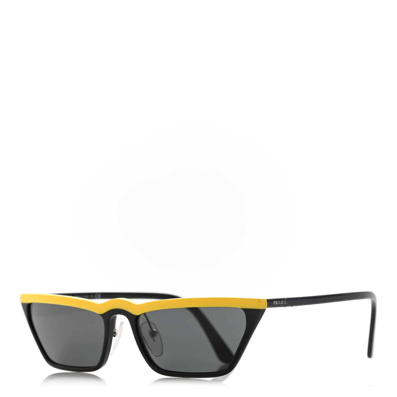 Prada Catwalk Sunglasses SPR 19U Black Yellow 1 of 7