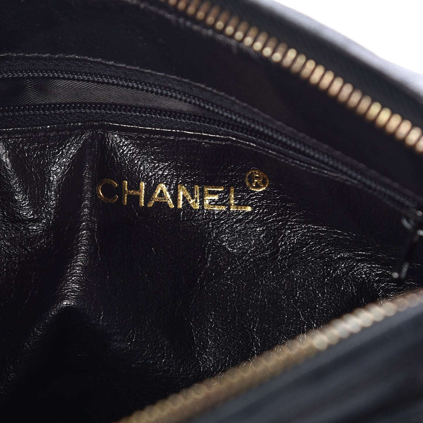 Lambskin Quilted Tassel Camera Case Pouch Black