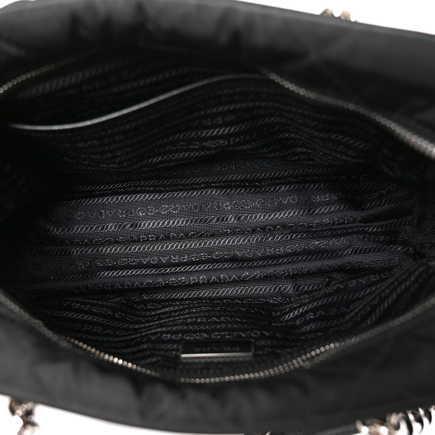 Prada Nylon Tessuto Impuntu Quilted Shoulder Bag Black 4 of 8