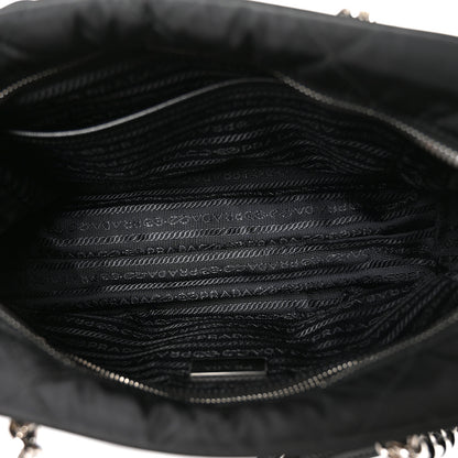 Prada Nylon Tessuto Impuntu Quilted Shoulder Bag Black 4 of 8