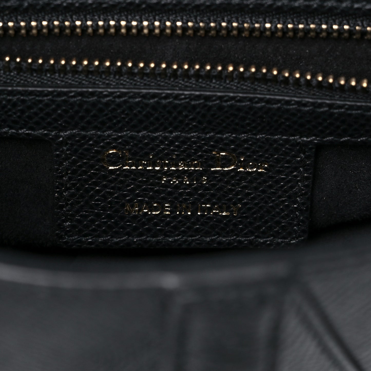 Grained Calfskin Saddle Bag Black