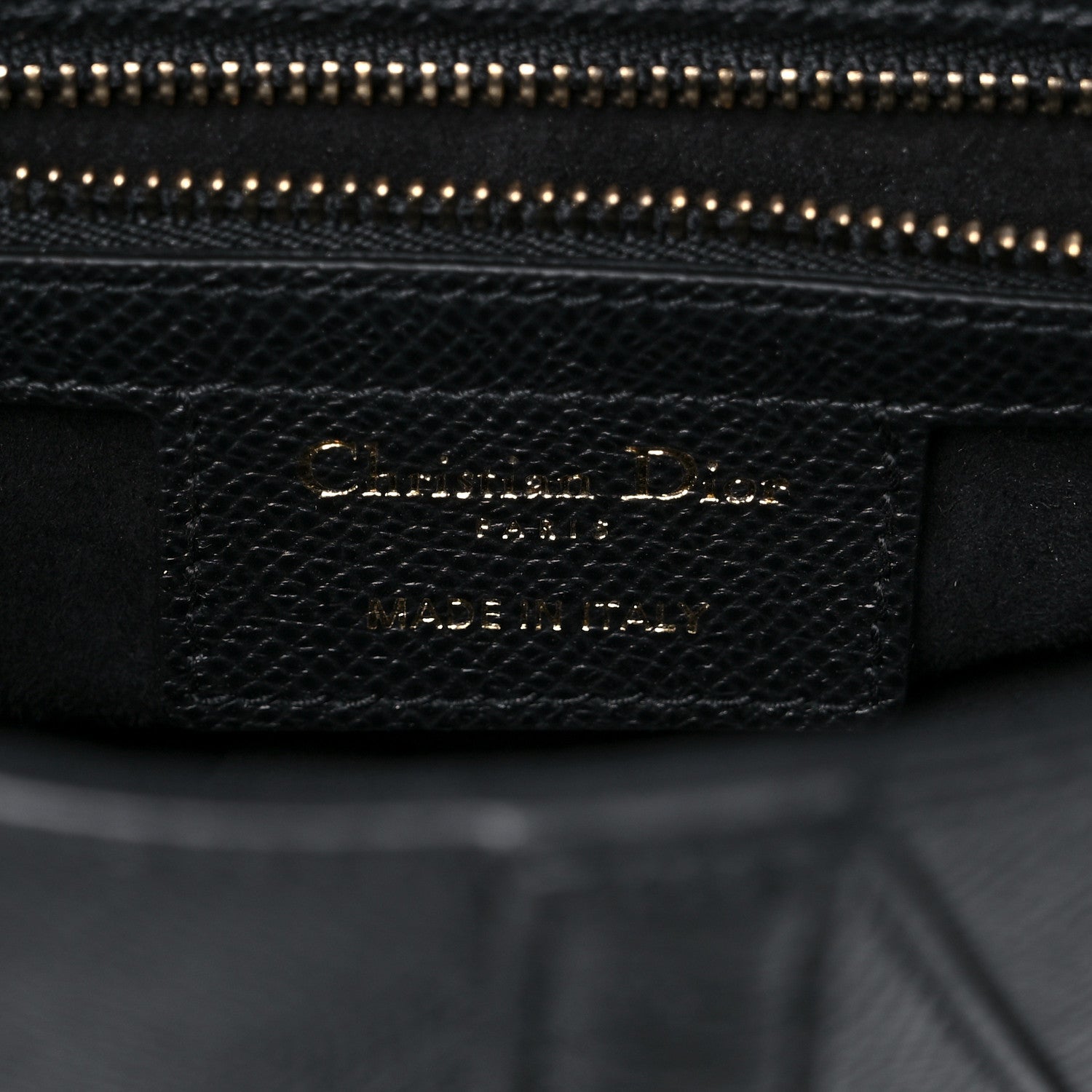 Christian Dior Grained Calfskin Saddle Bag Black 6 of 9