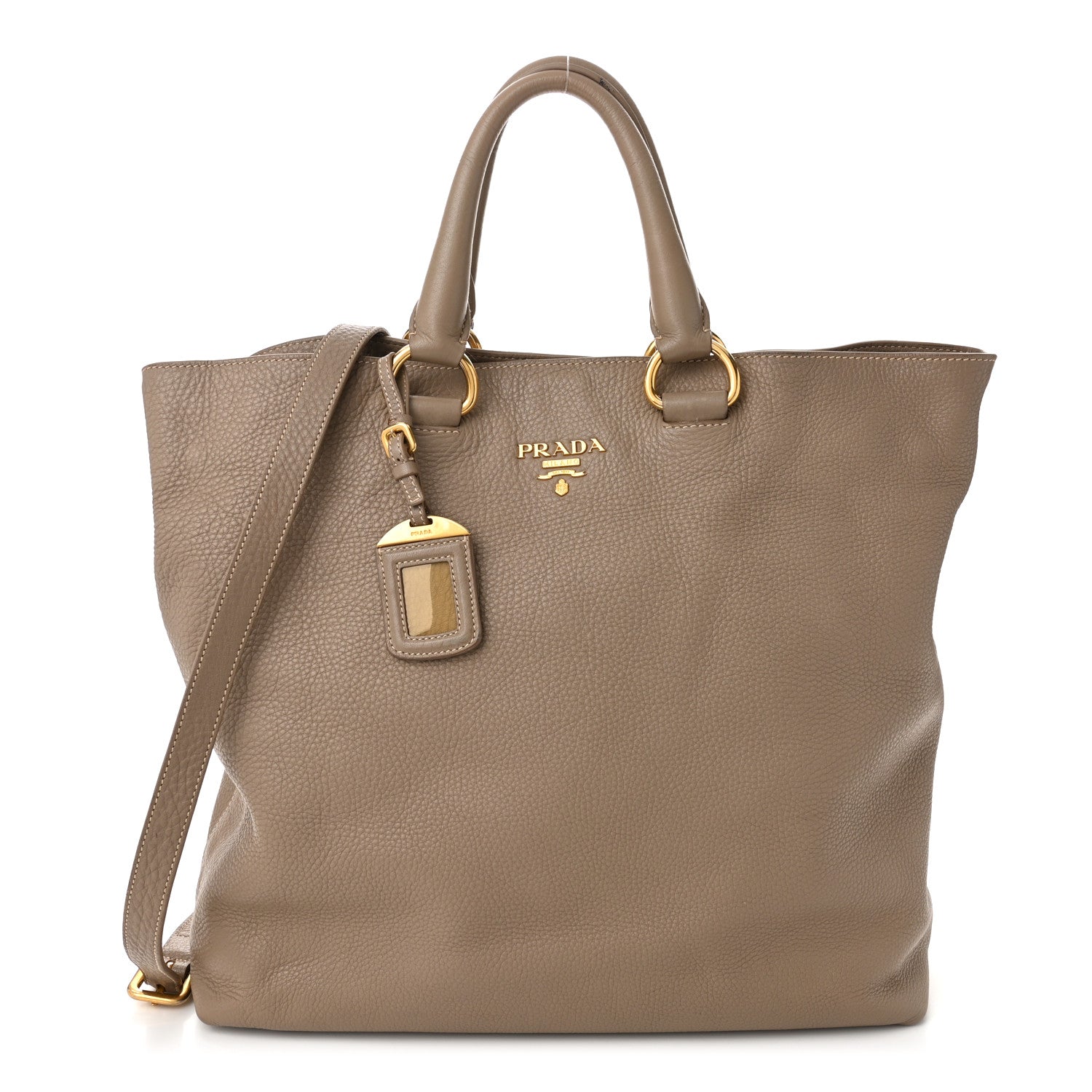 Prada Vitello Daino Tote Argilla 1 of 15