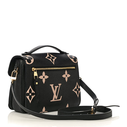 Louis Vuitton Empreinte Monogram Giant Pochette Metis Black Beige 2 of 9
