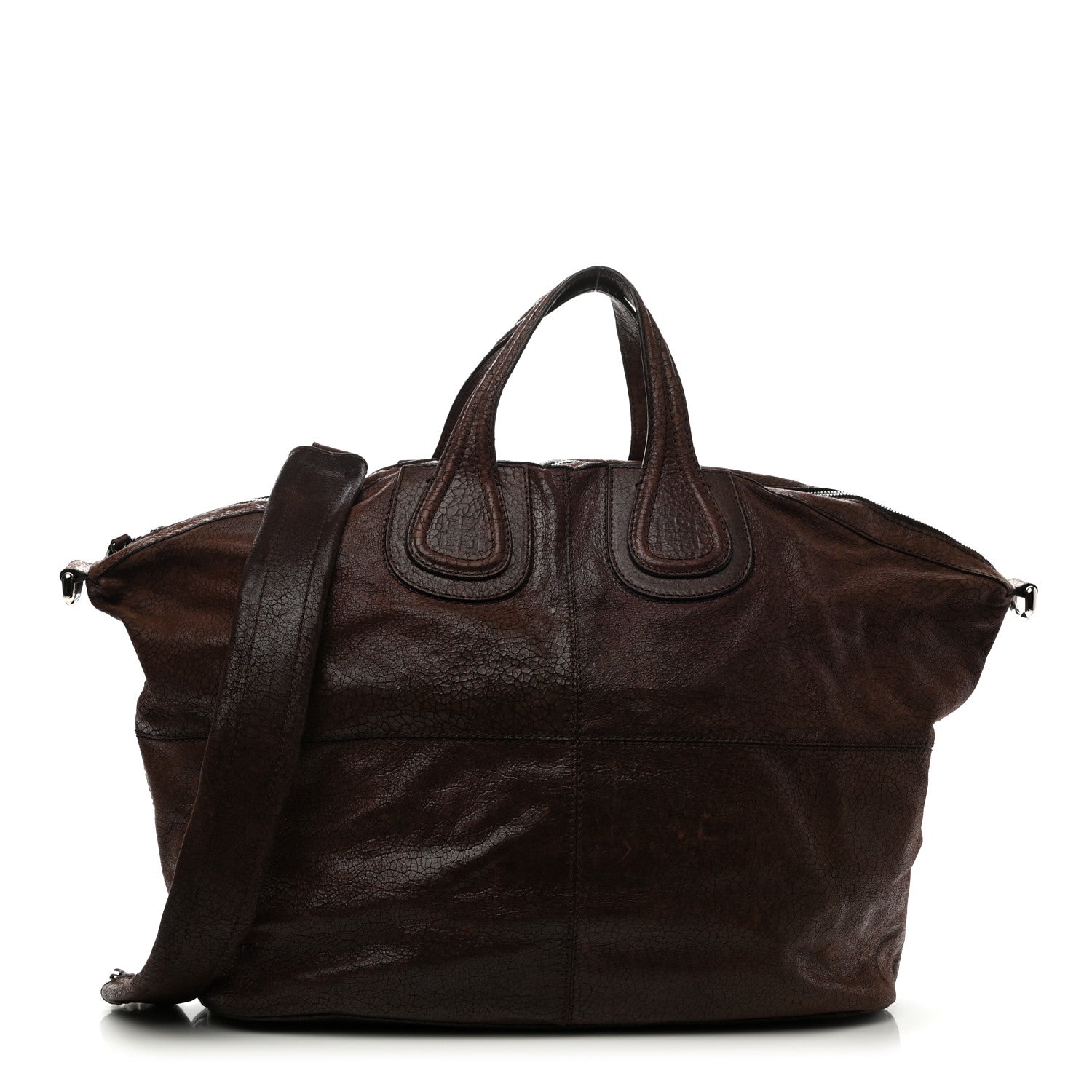 Givenchy Crackled Calfskin Large Nightingale Brown 1 of 12