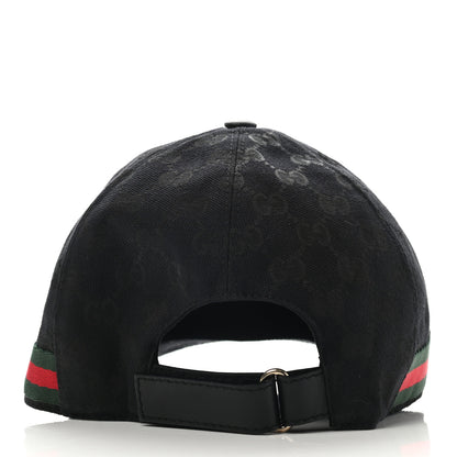 Gucci Monogram Web Baseball Hat XL Black 6 of 12