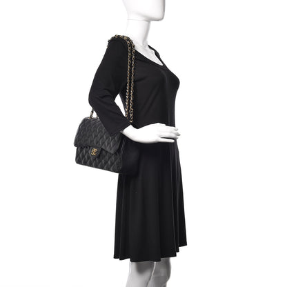 Chanel Caviar Quilted Jumbo Double Flap Black 3 of 11