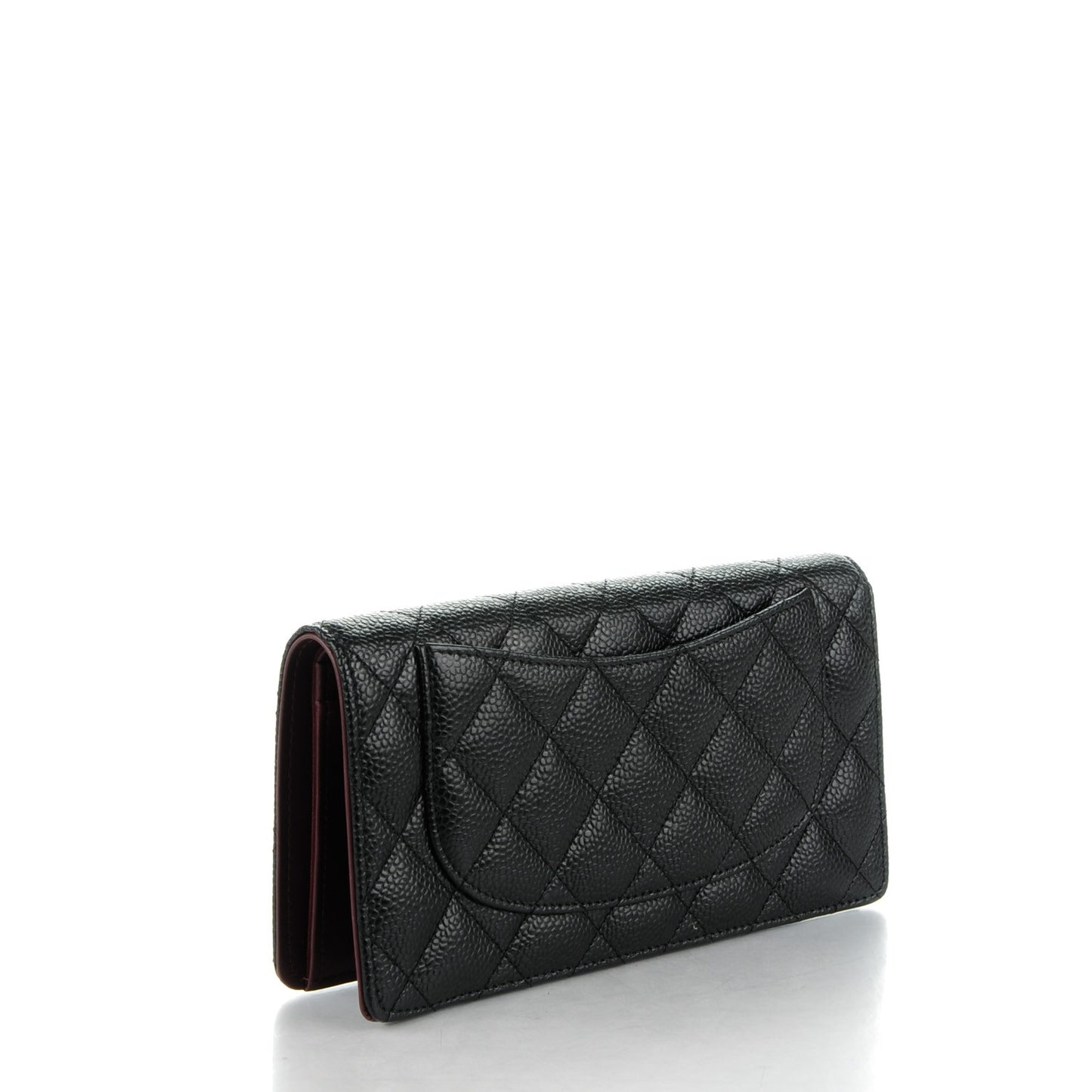 Caviar Quilted Yen Wallet Black