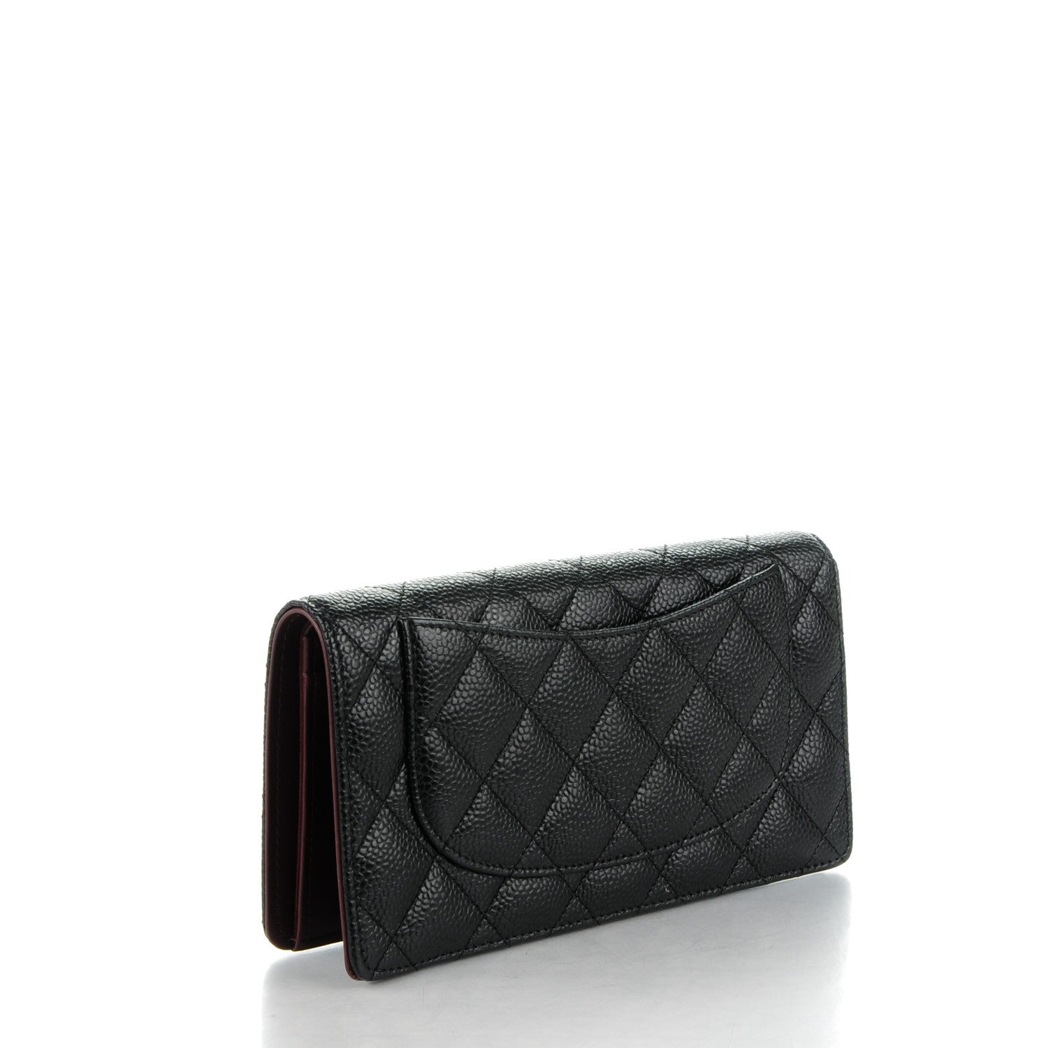 Chanel Caviar Quilted Yen Wallet Black 3 of 8