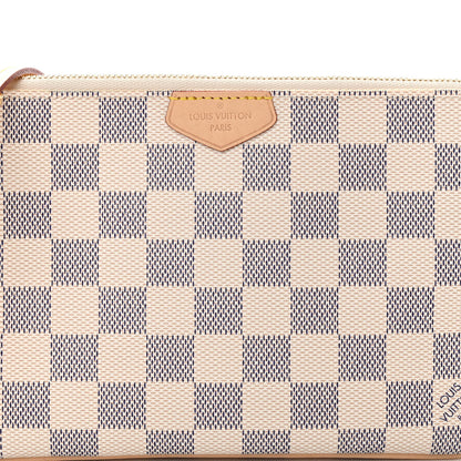 Louis Vuitton Damier Azur Double Zip Pochette 8 of 10